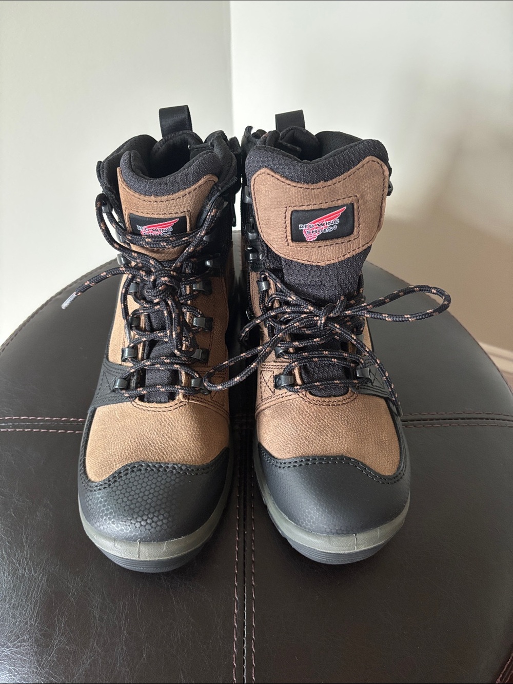 Red Wing Men’s 413 Tradesman Brown and Black 6 inch waterproof CSA ToeBoots 6 E2